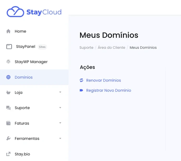 ilustração "Meu Domínio" do site StayCloud.
